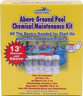 Kem Tek 2810 3 13 Foot and Up Above Ground Pool Chemical Maintenance Kit (Discontinued by Manufacturer)  Swimming Pool Maintenance Kits  Patio, Lawn & Garden