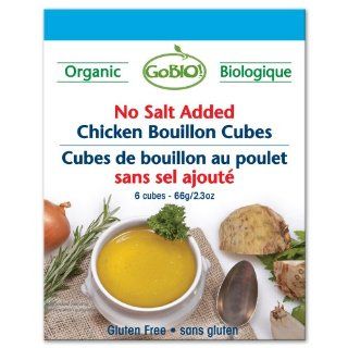 Organic No Salt Added Chicken Bouillon Cubes   6 Cubes  Packaged Chicken Bouillons  Grocery & Gourmet Food