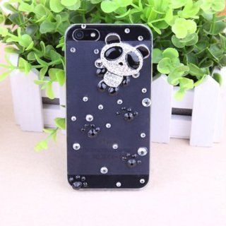 Generic New Clear Luxury 3D Alloy Panda Crystal Diamond Hard Case Cover for iPhone 4 4S Cell Phones & Accessories