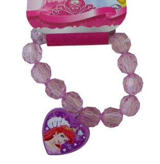 Disney Princess Ariel Crystal Heart Charm Bracelet   Ariel Bracelet   Pink Toys & Games