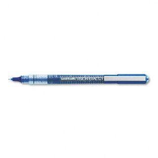 uni ball Products   uni ball   Vision Exact Roller Ball Stick Water Proof Pen, Blue Ink, Fine   Sold As 1 Each   Exclusive Uni flow ink system.   Features Uni Super InkTM that helps prevent against check and document fraud.   Translucent rubber grip.   Pre