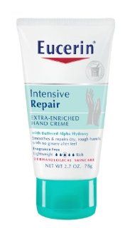 Eucerin Intensive Repair Extra Enriched Hand Creme, 2.7 Ounce Tube (Pack of 4)  Hand Creams  Beauty