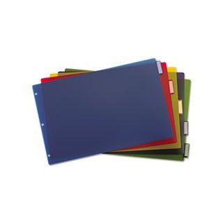 Poly Insertable Dividers, 5 Tab, 11 x 17, Multicolor   Binder Index Dividers