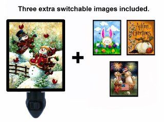 Night Light w/ Switchable Inserts   Holiday Themed Images   Easter Night Light