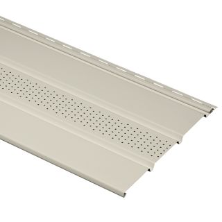Durabuilt Ivory Triple Center Vented Soffit (Common 12 in x 12 ft; Actual 12 in x 12 ft)