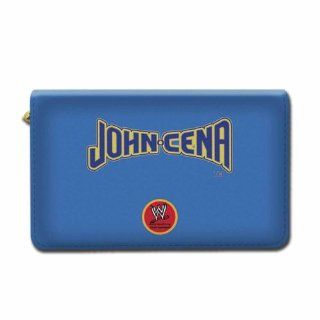 Licensed Blue WWE Horizontal Cellphone Pouch with John Cena Across the Front Flap and WWE Logo   Includes Hand Strap Cell Phones & Accessories
