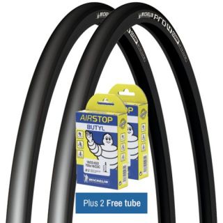 Michelin Pro4 Comp Tyres Black + FREE Tubes