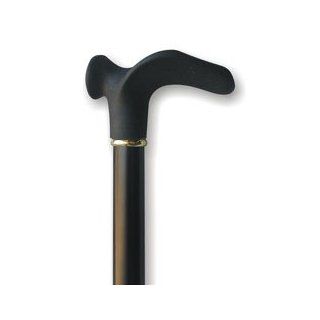 Walking cane   With Contour Grip. Black Right Handle, this cane is designed to fit the hand like a glove for its palm grip handle. This cane and walking stick is very secure and comfortable and has a weight capacity of 250 pounds. This ergonomic wood cane 
