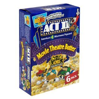 Act II Popcorn, Movie Theater Butter, 6 Count Boxes (Pack of 6)  Grocery & Gourmet Food