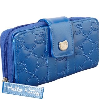 Loungefly True Blue Patent Embossed Hello Kitty Wallet