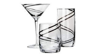 Luigi Bormioli Black Swirl Glassware Collection