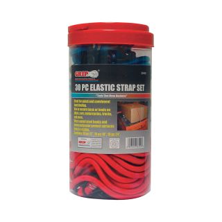 Grip Elastic Strap Set — 30-Pc., 10in., 18in., and 24in., Model# 28400  Bungee Straps