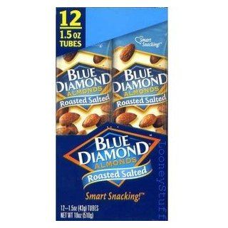 Blue Diamond Roast/Salt Almonds 1.75 oz. (Pack of 12)  Blue Diamond Almonds Grab  Grocery & Gourmet Food