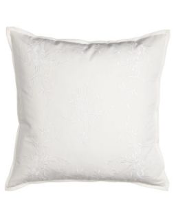 Embroidered White Jemma Pillow, 20Sq.   Ralph Lauren