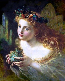 Sophie Anderson Take the Fair Face of Woman (also known as Fairy Queen)   20" x 25" Premium Archival Print  