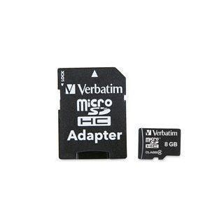 Verbatim Corporation Products   Micro SDHC, W/Adapter, 8GB   Sold as 1 EA   microSDHC card offers a removable storage solution for mobile devices that are equipped with microSDHC slots. By using the included microSDHC to SDHC adapter, you can also use the 