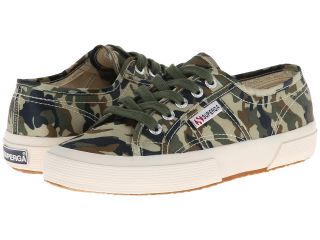 Superga 2750 Camouflage Womens Lace up casual Shoes (Green)