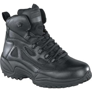 Reebok Rapid Response 6 Inch Zip Work Boot   Black, Size 11 1/2 Wide, Model 8678