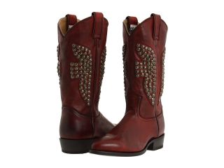 Frye Billy Hammered Stud Womens Pull on Boots (Red)