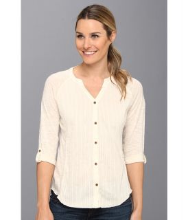 The North Face 3/4 Sleeve De Hara Shirt Womens Short Sleeve Button Up (Beige)