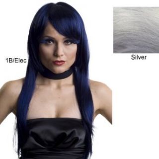 Mura Deluxe Long Cosplay Wig with Swept aside Bangs (Silver) Clothing