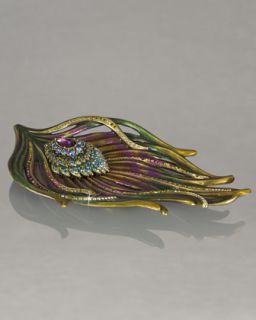 Peacock Trinket Tray   Jay Strongwater