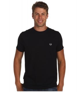 Fred Perry Crew Neck Plain T Shirt Mens T Shirt (Black)