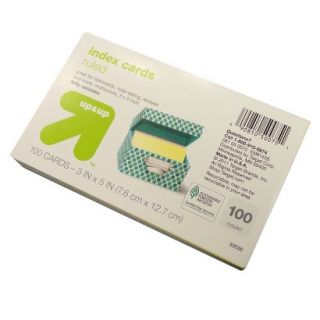 up & up   100ct Ruled Index Cards 3X5   Multicolor