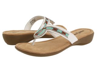 Minnetonka Bisbee Thong Womens Sandals (White)