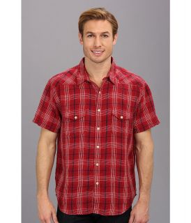 Lucky Brand Mesa Linen Western Shirt Mens Short Sleeve Button Up (Black)