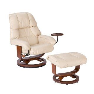 Shop Southern Enterprises High Back Leather Recliner and Ottoman, Taupe at the  Furniture Store. Find the latest styles with the lowest prices from Southern Enterprises