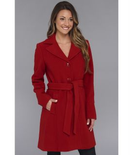 Larry Levine Wool Coat Womens Coat (Red)