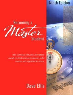 Becoming A Master Student, Ninth Edition David Ellis, Charles D. Ellis 9780395981498 Books
