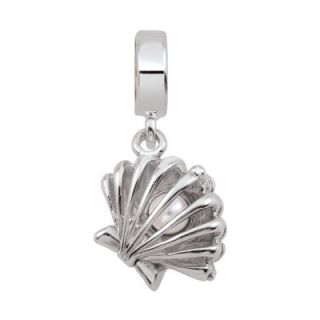 Persona Sterling Silver Shell Locket with Faux Pearl Inside Dangle