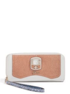 GUESS Azadeh Large Zip Around, CHALK MULTI Wallets