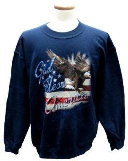 God Bless America Patriotic Sweatshirt at  Mens Clothing store