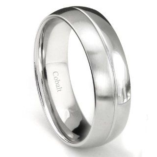 Cobalt XF Chrome 8MM 2 BECOME 1 Wedding Band Ring Jewelry