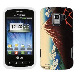 LG Optimus Q Katsushika Hokusa Lightnings Below the Summit Hard Case Phone Cover Cell Phones & Accessories