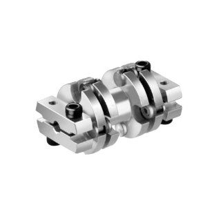 Membrane (disc) coupling with clamping hub bore both sides 5mm, max. torque 0, 9Nm Clamp On Couplings
