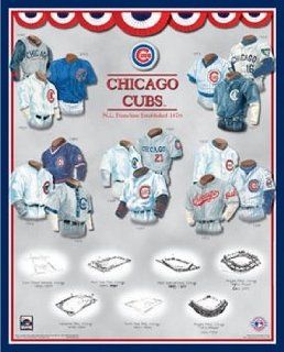 Chicago Cubs 11 x 14 Uniform History Plaque  Sports & Outdoors
