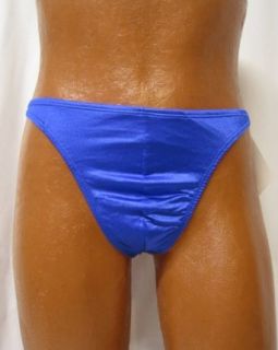 Men' Nylon Lycra Thong Style Bottom Cut Swim Brief, Medium, Royal at  Mens Clothing store