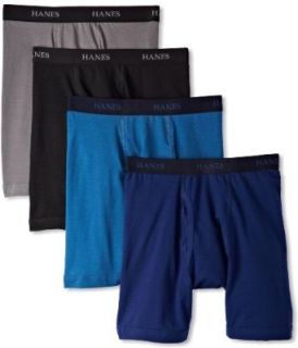Hanes Men's Classics 4 Pack Stretch Long Leg Boxer Brief   Colors May Vary at  Mens Clothing store