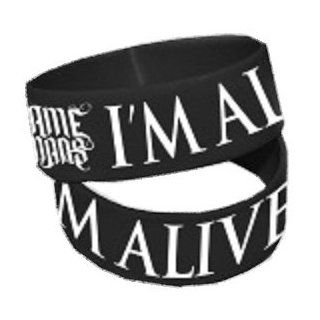 WE CAME AS ROMANS   I'm Alive   Black Rubber Wristband Clothing