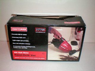  Craftsman 600 Watt Motor Hand Held Vacuum    Contains Vac, Dusting Brush, Crevice Tool, Manual    New in Box as shown  Household Handheld Vacuums  