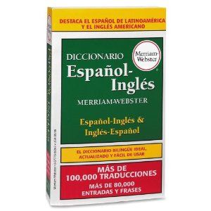 Merriam Webster Hardback Products   Spanish English Diction., 80000 Entries, 800 Pg, 6 7/8"x4 3/16"   Sold as 1 EA   Paperback Spanish English Dictionary includes more than 80, 000 entries and 100, 000 translations. Format is designed for all ski