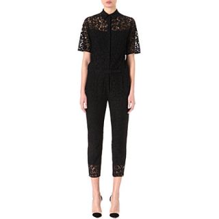 ERDEM   Short sleeved lace jumpsuit