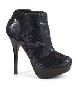 Kelly Brooks Navy Sequin Boots