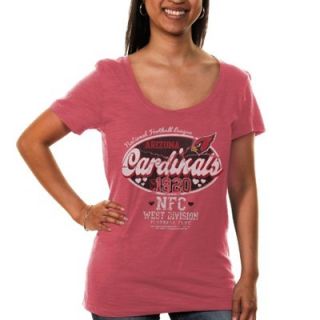 Arizona Cardinals Ladies Missy Baby Jersey Tri Blend T Shirt   Red