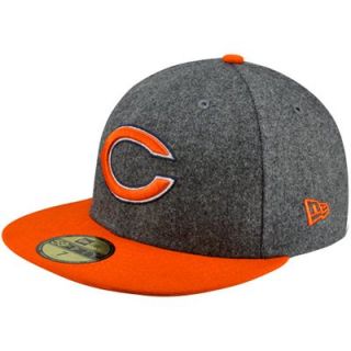 New Era Chicago Bears Melton Basic 59FIFTY Fitted Hat   Charcoal/Orange
