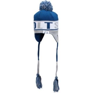 New Era Indianapolis Colts Crayon Box Knit Tassel Beanie with Pom   Royal Blue
